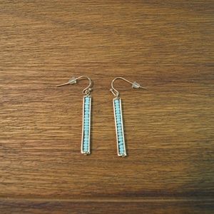 Turquoise Bead Drop Earrings